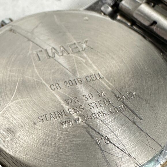 Timex Watch 35mm Date Indiglo Two Tone Stretchy Casual Classic New Battery - Picture 14 of 16